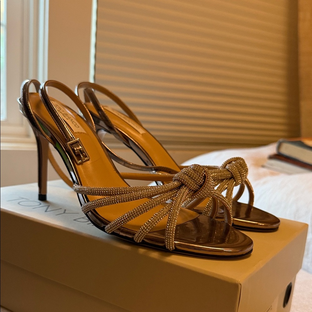 Brand new with box Tony Bianco Metallic Strappy Heels